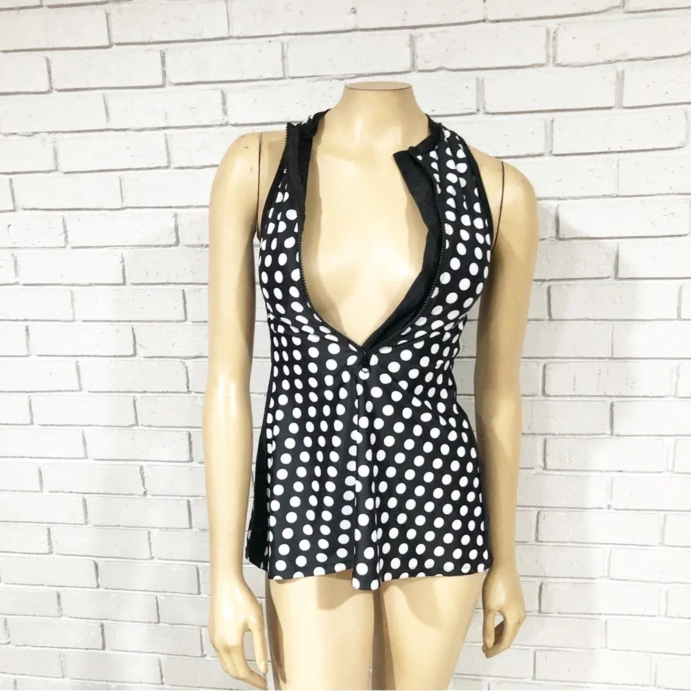Polka Dot Women’s Sleeveless‎ Swim Top